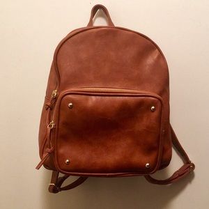 Faux Leather Fashion Backpack